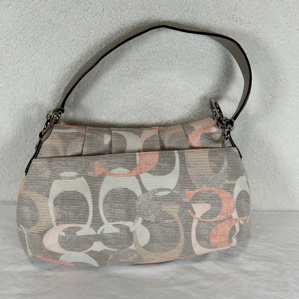 Coach Soho Flap Shoulder Bag Signature C Monogram Canvas Leather Trim F19238 - Picture 4 of 16